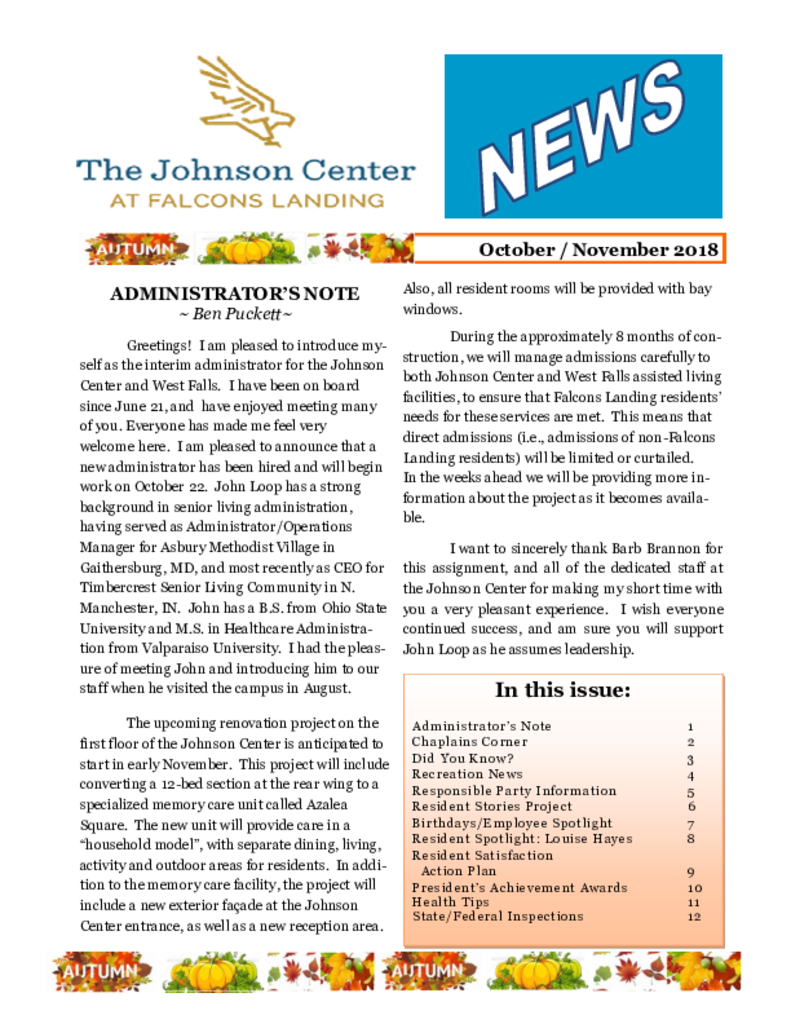 Falcons Landing Senior Living Community Assisted Living, Nursing Home